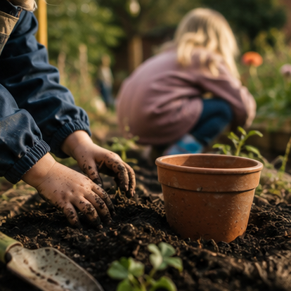 Kinder im Garten